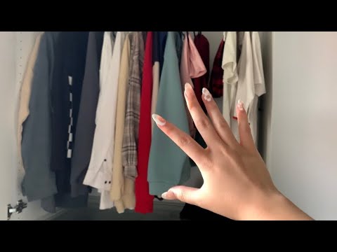 ASMR lofi tapping & scratching around my NEW wardrobe ( + build up lens tapping )