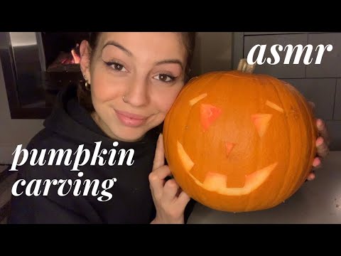 ASMR - pumpkin carving + chats