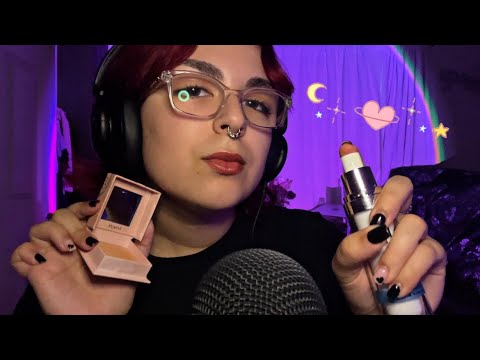 ASMR | makeup triggers (tapping, mouth sounds, personal attention)