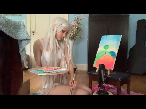 Painting a landscape ASMR exclusive video preview
