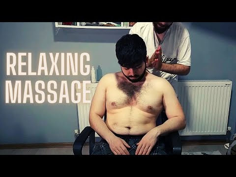 ASMR GUY CHEST UPPER BODY MASSAGE SKIN CARE AND RELAXING - face,head,arm,hand,shoulder,chest massage