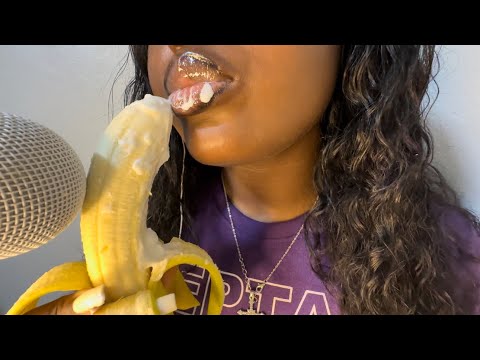ASMR Banana + Yogurt