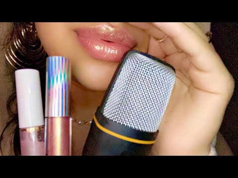 ASMR~ Cupped WET Mouth Sounds + Lipgloss Application INTENSE