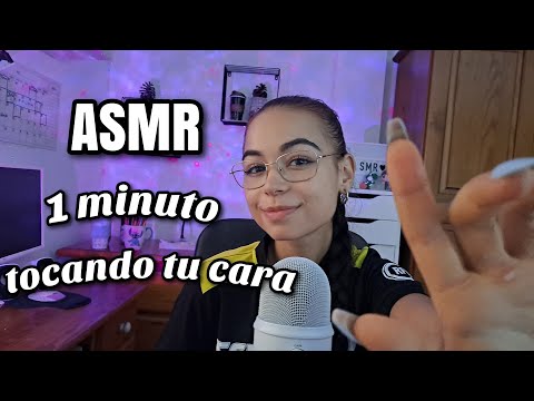 ASMR TOCANDO TU CARA! | 1 MINUTO ASMR en español | ASMR para dormir | Pandasmr