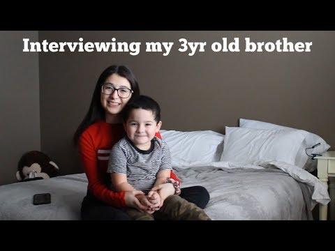 Interviewing My 3 Year Old Brother