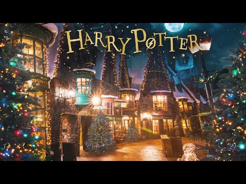 Christmas at Hogsmeade 🎄 [ASMR] ⚡ Harry Potter inspired Ambience 🎄 Shops 🔮 Presents 🎁 Snow falling❄️