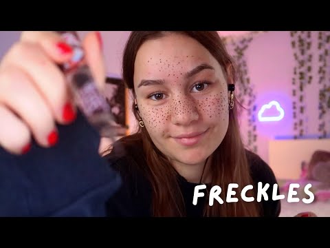 [ASMR] Counting your Freckles | Ich male uns HENNA FAKE FRECKLES | ASMR Marlife