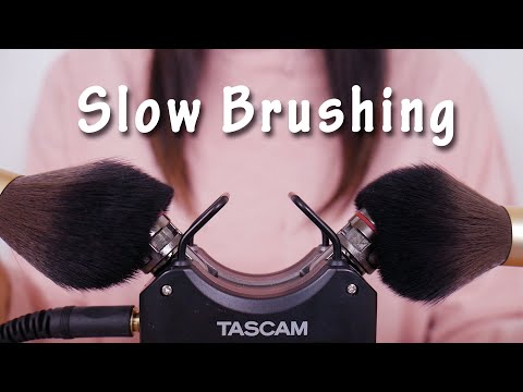 ASMR 1Hour Slow Mic Brushing with Makeup Brush for relaxation | Brain Melting | Gentle (No talking)
