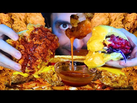 ASMR Eating Fried Chicken For ONE Hour No Talking 먹방 닭 튀김 フライドチキン