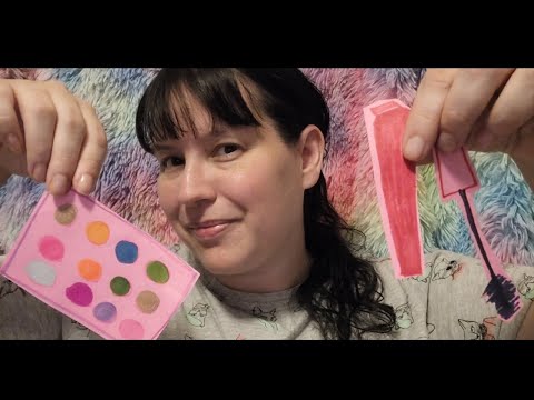 ASMR Doing your Make Up with PAPER MAKE UP !!  Relax as I do your make up . Paper Cosmetics
