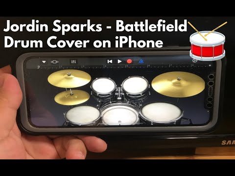 Jordin Sparks - Battlefield Drum Cover on iPhone (Garageband)