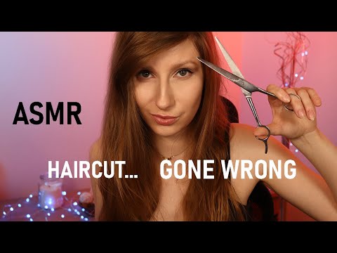 ASMR Cutting my own hair GONE WRONG - asmr haircut whispered