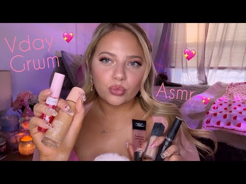 Asmr Get Ready With Me - Vday Edition | Rambling, Tapping & Scratching 💘🌹
