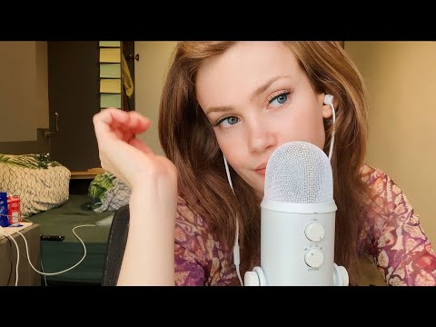ASMR Fast Clicky Trigger Words (Hand Movements, Mouth Sounds, Inaudible Whispers)