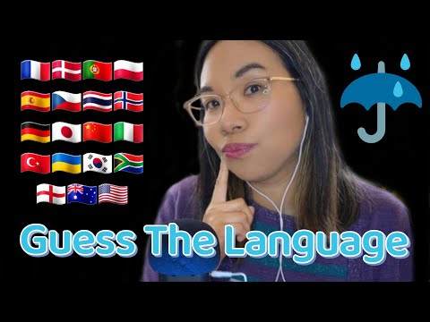 ASMR RAIN IDIOMS IN DIFFERENT LANGUAGES - GUESS THE LANGUAGE CHALLENGE (Soft Speaking, Rain) ☔❓