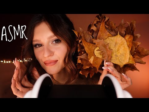 ASMR Autunnale 🍁 Ear to Ear Whispering, Triggers con le Foglie 🍂