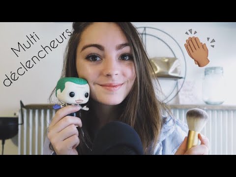 ASMR FRANCAIS ♡ Multi déclencheurs (Brushing, Tapping) ♡