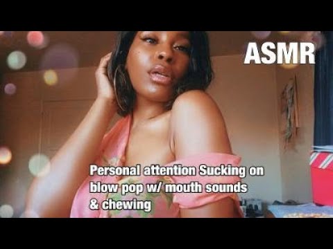 ASMR | Personal Attention Sucking On A Blow Pop 🍭W/ Mouth Sounds & Chewing Gum