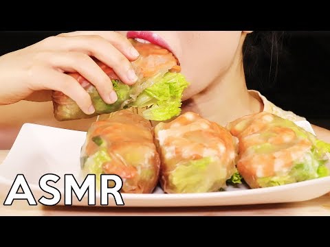ASMR Shrimp SPRING ROLL (BIG BITES) 새우 월남쌈 리얼사운드 먹방