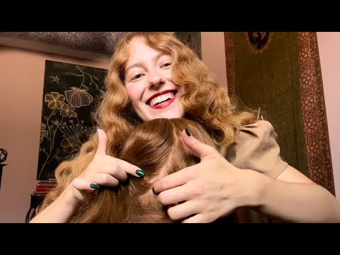 ASMR Eating your lice (bug searching comedy with scalp scratching, plucking and mouth sounds)