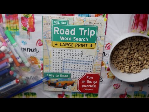 Word Search Sand Castles ASMR Cheerios Eating Sounds