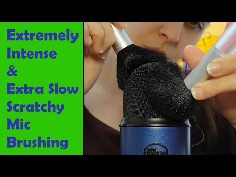 ASMR Extremely Intense Scratchy Mic Brushing With Crisp Bristle Sounds - No Talking Background ASMR