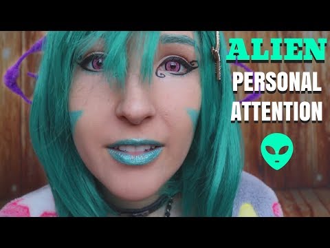ASMR - FRIENDLY ALIEN ~ Personal Attention, Lotion Ear Massage, Mouth Sounds | Exam Aftercare ~