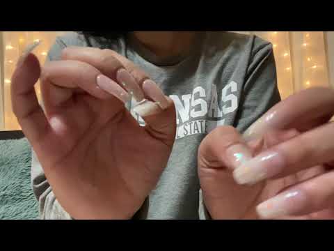 ASMR Nail Tapping with Finger Flutters