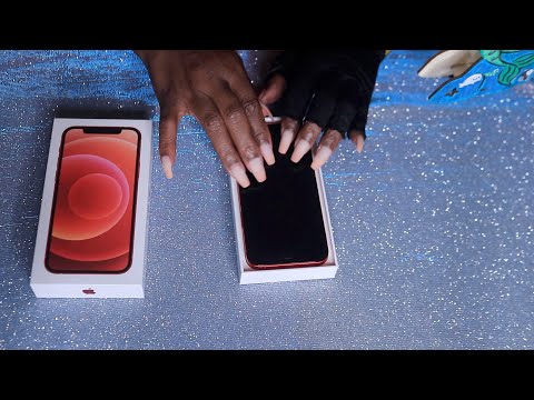 CANDY APPLE RED IPHONE 12 ASMR ITS BEEN 7 YEARS SINCE MY LAST ONE