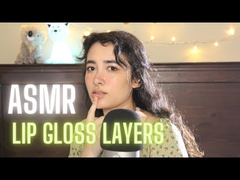 ASMR💄lip gloss layer counting with kisses