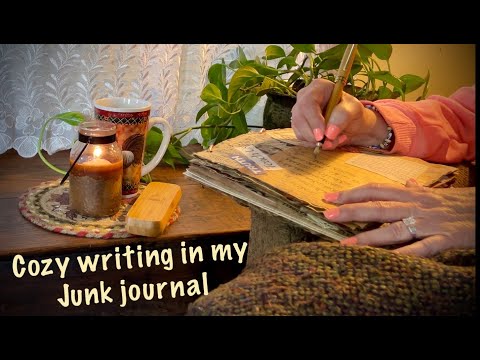ASMR ~ Request ~ Cozy Writing (No talking only) Fountain pen/Junk Journal/Fluttering curtains/Birds