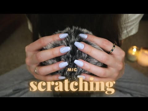 [ASMR] MIC scratching ~BRAIN MASSAGE~ no talking, fluffy cover, foam cover and no cover [4K]