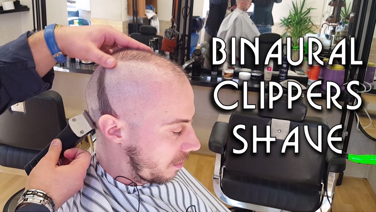 💈 Traditional Barber - Head and Face Shave with clippers - ASMR BINAURAL no talking