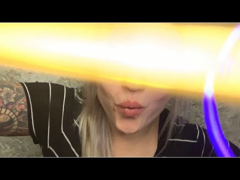 fast & aggressive ASMR w/gifts from subscribers: mouth sounds, trigger words, lights +