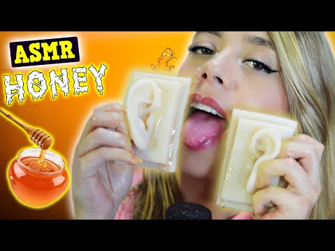 👉 ASMR Honey EAR EATING and Intense Honey MOUTH SOUNDS (Ear LICKING) 🤤 🍯