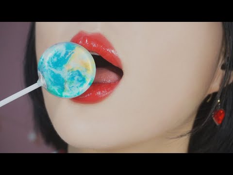 [ASMR] 🌎Earth Lollipop Eating, Mouth Soundsㅣ지구사탕 이팅사운드, 입소리ㅣ地球飴を食べる、口の音