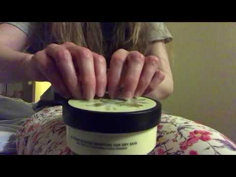 ASMR midnight Nail Tapping Light Nail  Scratching on Beauty Product