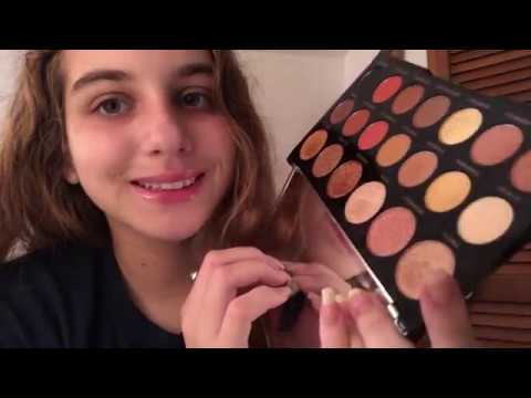 ASMR | tapping on makeup palettes | whispering and scratching