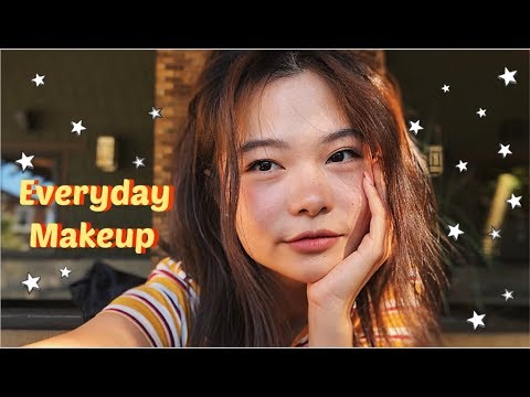Everyday Natural Makeup for College (with rain sounds)