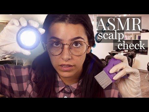 ASMR Lice Check Roleplay (Scalp massage, Shampoo, Light triggers, Mouth sounds, Hair Brushing...)