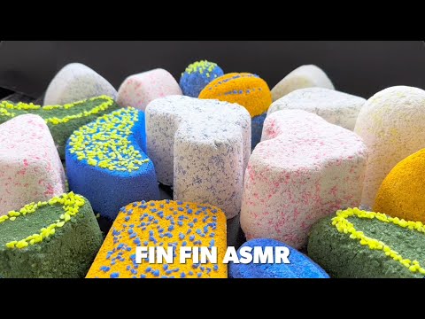 ASMR : Blue, Green, Yellow and White Sand Crumbling #394