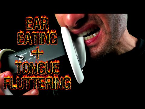 ASMR Ear Eating With Tongue Fluttering