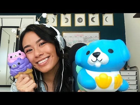 ASMR Squishies & Unwrapping Push n' Peel Pop! 💙 (fast tapping & whispering)