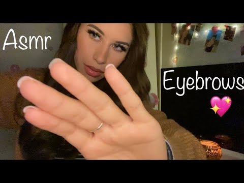 ASMR Your Girlfriend does your Eyebrows Role Play 💖 Eyebrow Plucking, Close up Personal Attention