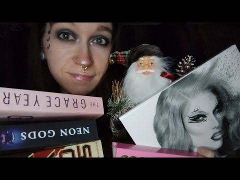 ASMR | Shopping Haul (Makeup, Christmas decor & books)