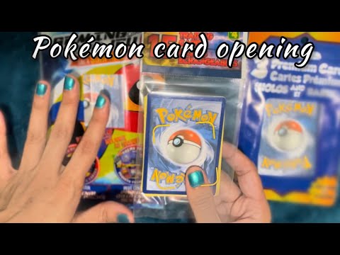 ASMR  Pokemon opening cards - Crinkle Sounds     -  opening card packs