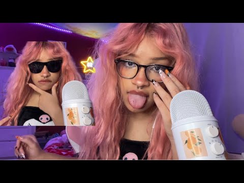 asmr Glasses Tapping🥸 hand sounds, rambles, random triggers