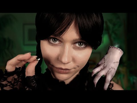 ASMR Wednesday Interrogating You with the Thing RP (Tweezing Eyebrows, Cutting Your hair & More)