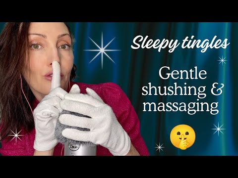 Shushing | hand movements | mic massage 🤲 Gentle tingles -- relax and sleep 😴 NO Talking ASMR 🤫