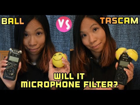 ASMR WHISPERS: Will it Microphone Filter? 1 🏀😋 | Tascam vs Ball + Ear-to-Ear Triggers